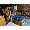 Image 5 : (4) WOODEN SHELVES, OFFICE CHAIR, BAUER BAG