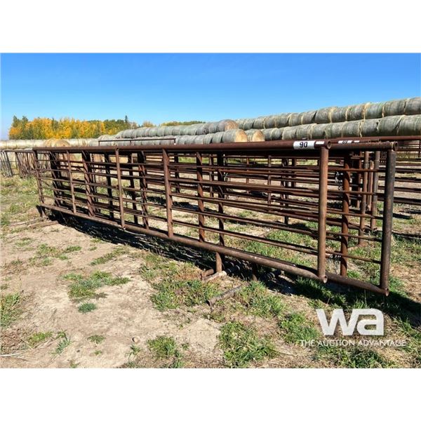 (3) 24 FT. FREESTANDING 5 BAR PANELS W/GATE