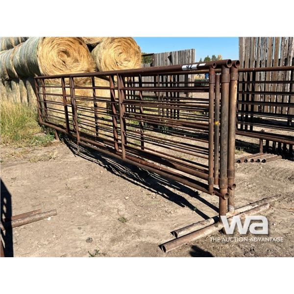 (2) 24 FT. FREESTANDING 5 BAR PANELS W/GATE