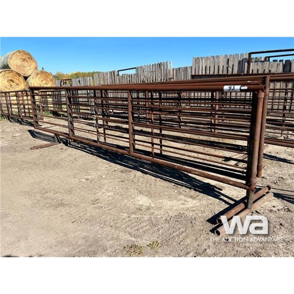 (2) 24 FT. FREESTANDING 5 BAR PANELS W/GATE