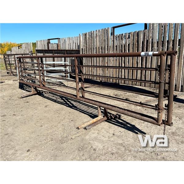 (2) 24 FT. FREESTANDING 5 BAR PANELS W/GATE