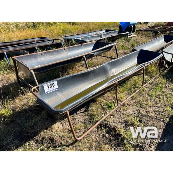 (2) STEEL FRAME GRAIN TROUGHS