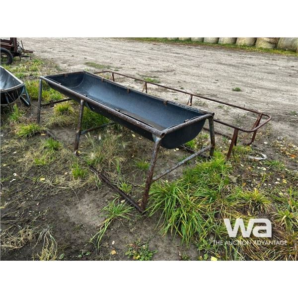 (2) STEEL FRAME GRAIN TROUGHS
