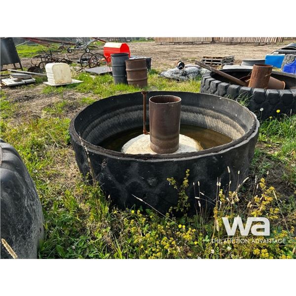 CUSTOM BUILT TIRE WATERING BOWL