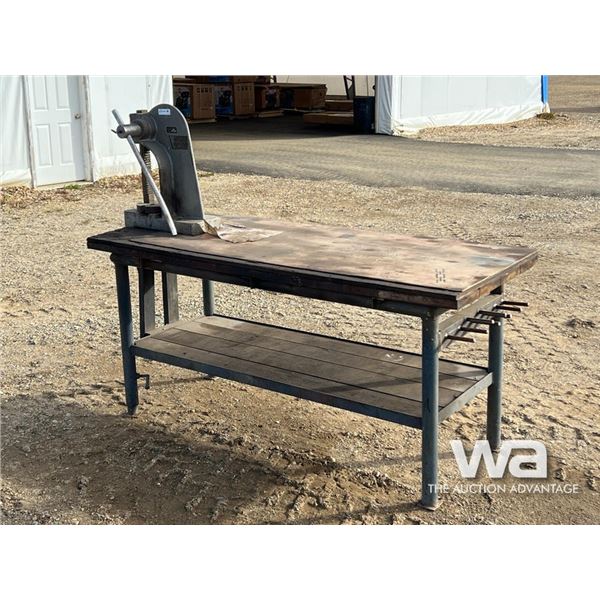 6 FT. WORK BENCH WITH 10 TON ARBOR PRESS
