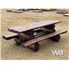 Image 2 : 8 X 5 FT. LOG PICNIC TABLE
