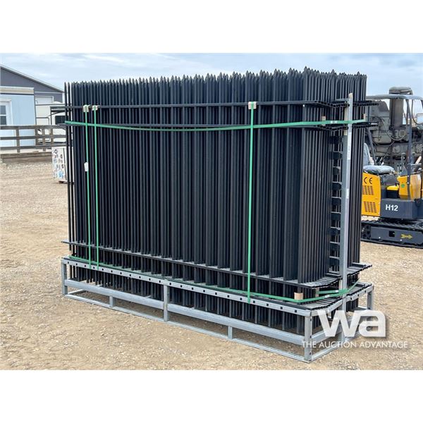 (24) 10 X 7 FT. IRON POWDER COAT FENCE PANELS