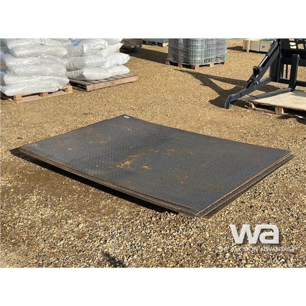 (5) 59 IN. X 87 IN. CHECKER STEEL PLATES