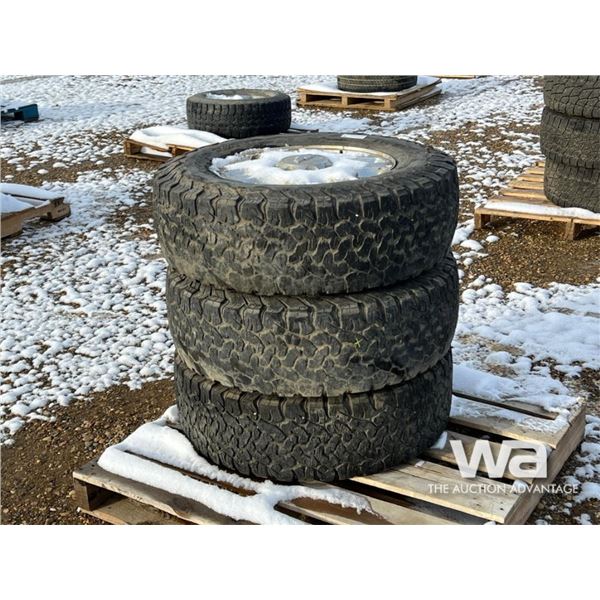 (3) BF GOODRICH 275/70R18 TIRES AND RIMS