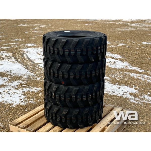 (4) ROCKBUSTER 12-16.5 SKID STEER TIRES