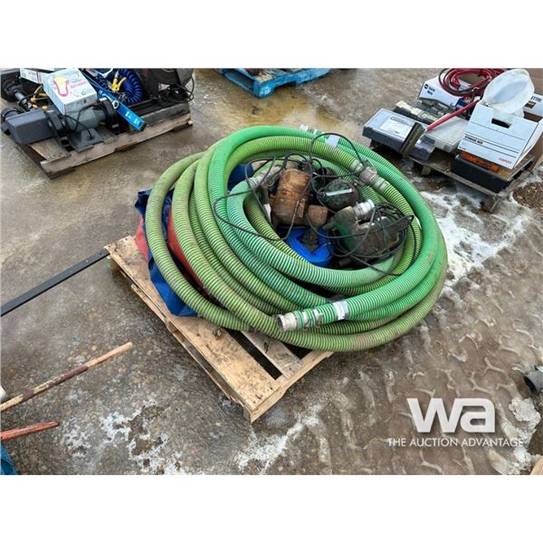 2 IN. SUCTION LINE, DISCHARGE HOSE, PUMPS