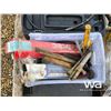 Image 7 : PALLET OF GREASE GUNS, NUTS, BOLTS, TOOL BOX