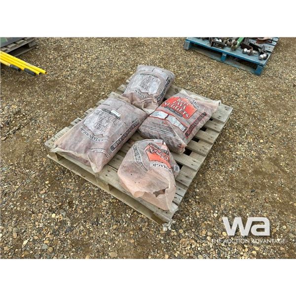 (4) BAGS OF RED LAVA NUGGETS