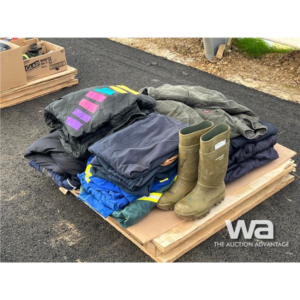 PALLET OF INSULATED COVERALLS, SNOW MOBILE SUITS