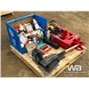 Image 2 : RED OIL CHANGE TUB, GAS NOZZLES, (3) SHOVELS