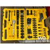 Image 5 : (3) RED TOOL BOXES, SOCKET SET, SLINGS