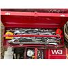 Image 7 : (3) RED TOOL BOXES, SOCKET SET, SLINGS