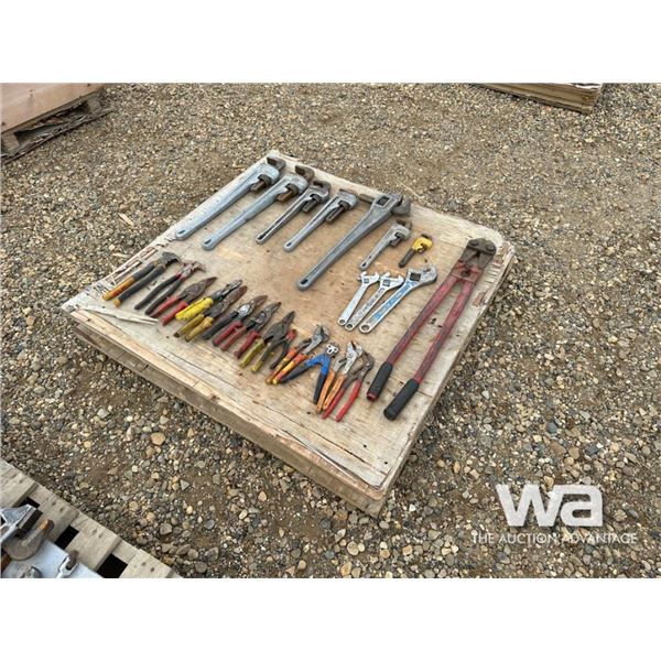 PIPE WRENCHES, NAIL PULLERS, CRESCENT WRENCH