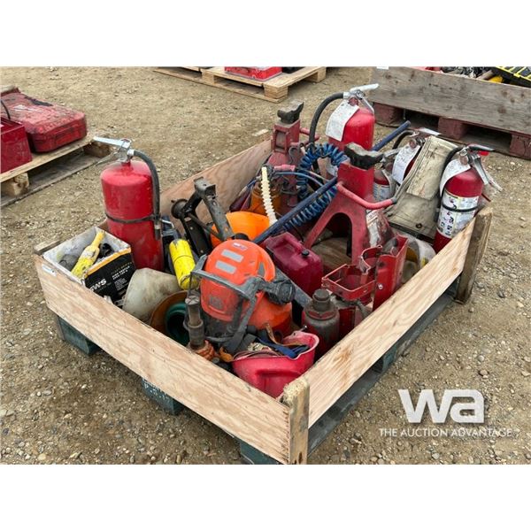 (2) 12 TON JACK STANDS, FIRE EXTINGUISHERS