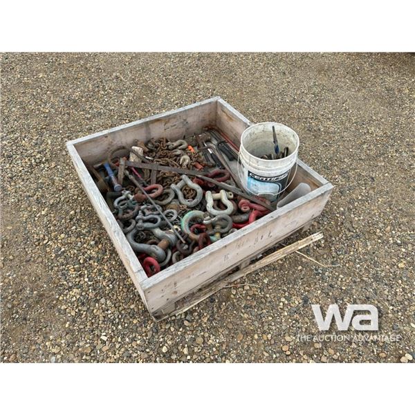 CLEVIS, CHAINS, HAMMERS, AXE, PRY BARS, FILES