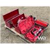 Image 2 : (2) MILWAUKEE GREASE GUNS, (2) RED TOOL BOXES