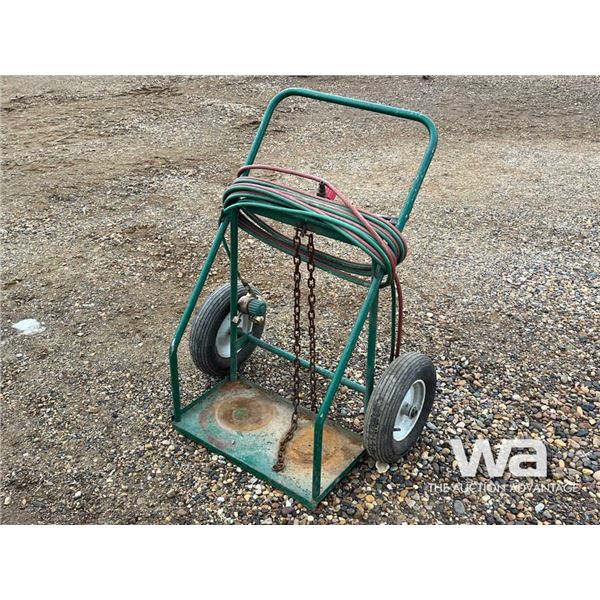 CUTTING TORCH CART, HOSES & GAUGES