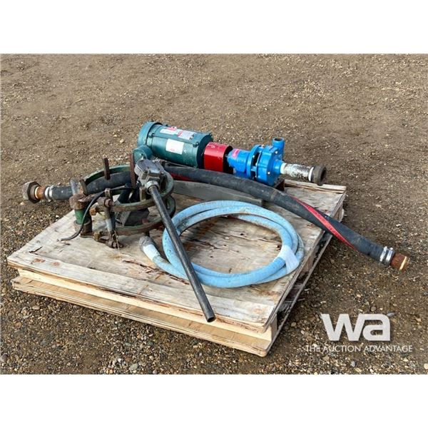 CHEMICAL TRANSFER PUMP, FUEL PUMP & HOSE