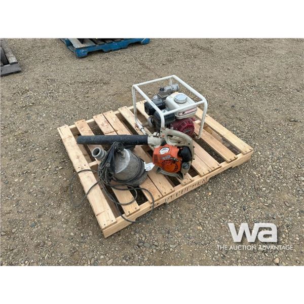 HONDA GX120 P[UMP, STIHL BLOWER, SUMP PUMP
