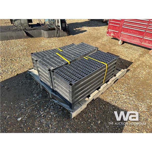 (3) PLASTIC SHELVES