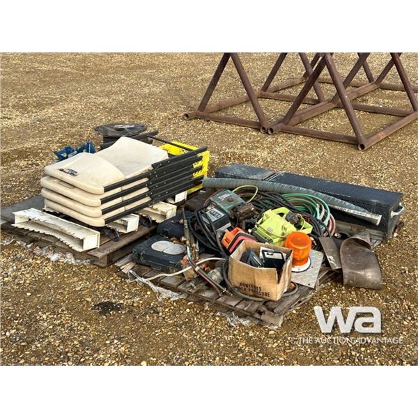 (4) PIPE ROLLERS, MISC. SHOP TOOLS