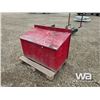 Image 1 : RED WOOD STORAGE BOX & CONTENTS