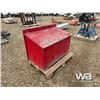 Image 2 : RED WOOD STORAGE BOX & CONTENTS