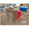 Image 3 : RED WOOD STORAGE BOX & CONTENTS