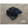Image 2 : (3) BLACK RUBBER MADE BINS, BLACK CLOTH WRAP