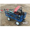 Image 1 : BLUE GARDEN CART, SHOVELS & HAND TOOLS