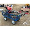 Image 3 : BLUE GARDEN CART, SHOVELS & HAND TOOLS