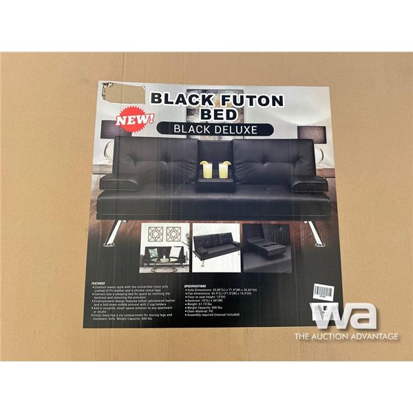 BLACK DELUXE FUTON BED