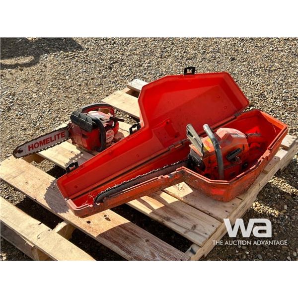 (2) HUSQVARANA 42 HOMELITE LX30 CHAINSAWS