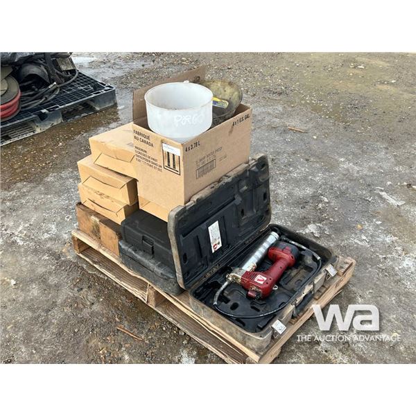 CORDLESS GREASE GUN, (4) 150W LED LIGHTS