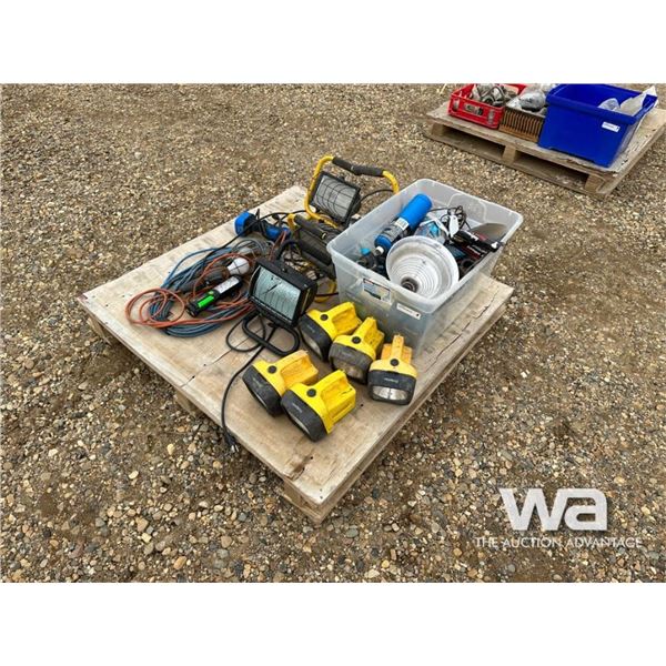 HALOGEN LIGHTS, FLASHLIGHTS, TROUBLE LIGHTS