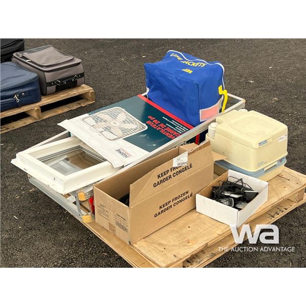LIFE JACKETS, PORTABLE POTTY TOILET