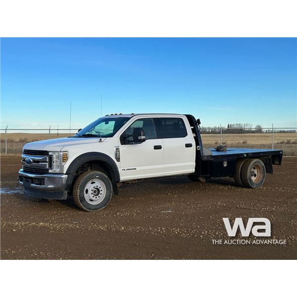2018 FORD F550 CREW CAB FLATBED TRUCK