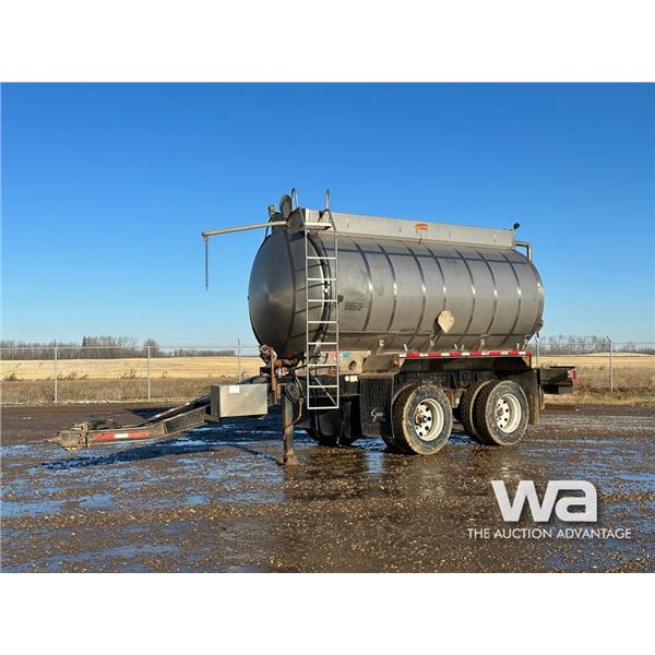 2008 LAZER INOX 15,899 LITRE T/A PUP TANK TRAILER