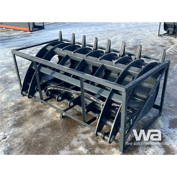 TMG 72 IN. SKID STEER ROOT RAKE HYD. GRAPPLE