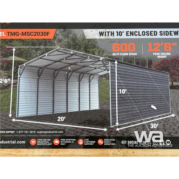 TMG 20 FT. X 30 FT. METAL CARPORT SHED