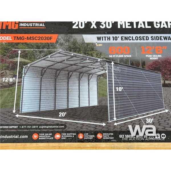 TMG 20 FT. X 30 FT. METAL CARPORT SHED
