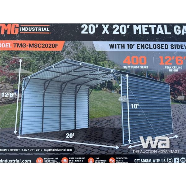 20 X 20 FT. METAL GARAGE CARPORT SHED