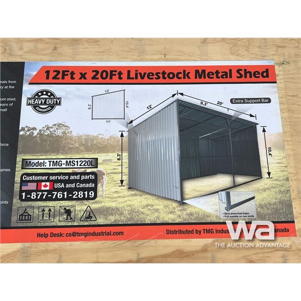 TMG 12 X 20 FT. LIVESTOCK METAL SHED