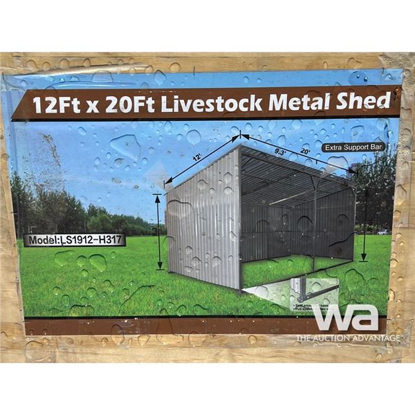 12 X 20 FT. LIVESTOCK METAL SHED