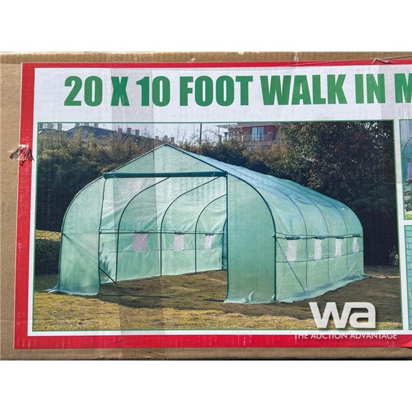 20 X 10 FT. WALK IN METAL FRAME GREENHOUSE
